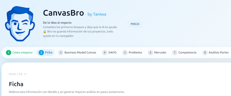 CanvasBro: asistente inteligente para ideas de negocio y financiación